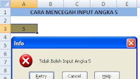 Cara Mencegah Input Angka Tertentu Kedalam Cell Excel Dengan Menggunakan Data Validation